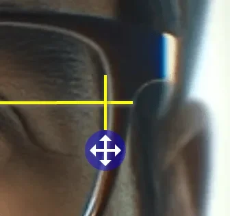 Marking the reference point with Optogrid to measure the pupillary distance