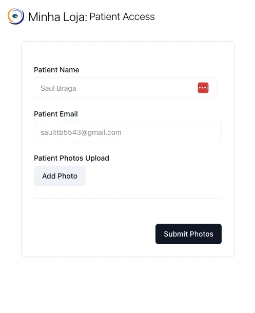 El paciente utiliza el enlace para enviarte las fotos