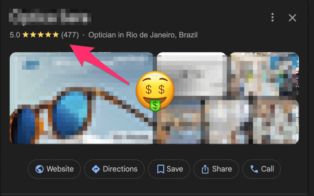 oticas modernas presença online no google meu negocio