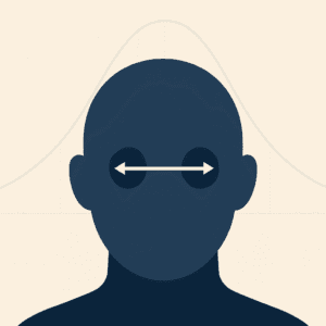 Pupillary distance statistics cover