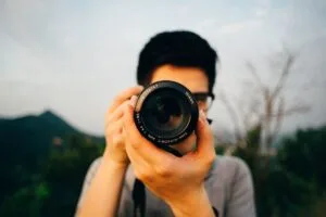 taking a professional photo