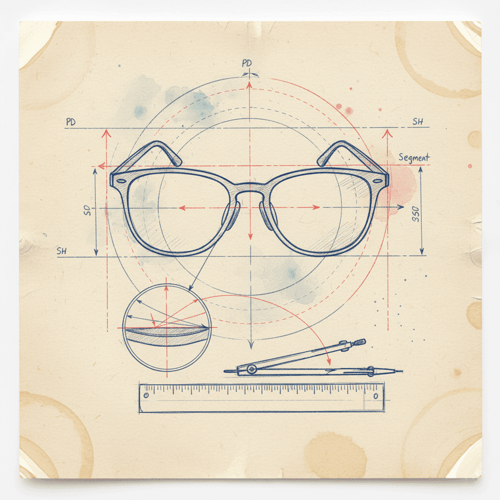 pd and sh measurement for eyeglasses